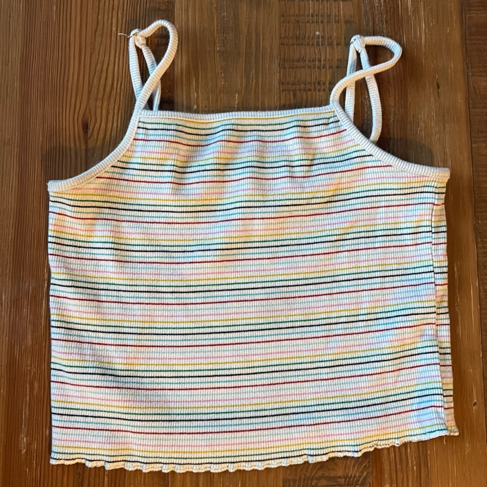 Forever 21, medium, tank top, with white with multicolored stripes